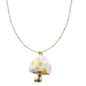 Inc International Concepts Mushroom Pendant Necklace NWT And Box